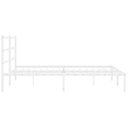 Giroletto con Testiera Metallo Bianco 200x200 cm
