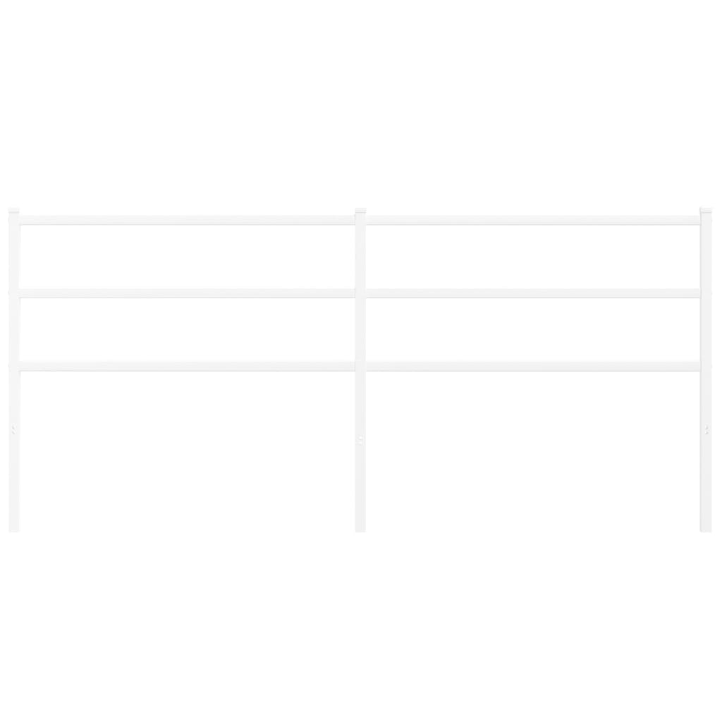 Testiera in Metallo Bianco 180 cm - homemem39
