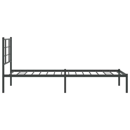 Giroletto con Testiera in Metallo Nero 90x200 cm | homemem39