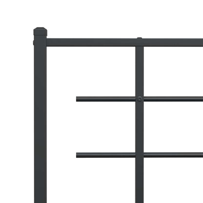 Giroletto con Testiera in Metallo Nero 90x200 cm | homemem39