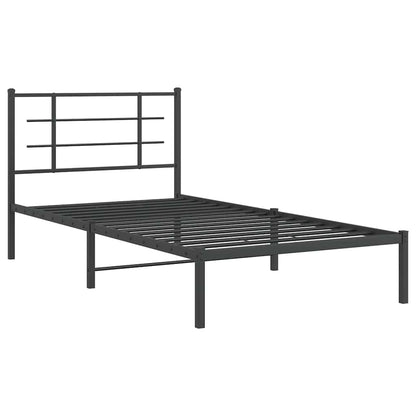 Giroletto con Testiera Metallo Nero 100x200 cm | homemem39