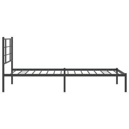 Giroletto con Testiera Metallo Nero 100x200 cm | homemem39