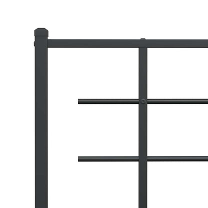 Giroletto con Testiera Metallo Nero 100x200 cm | homemem39
