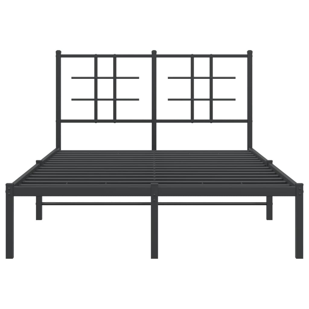 Giroletto con Testiera in Metallo Nero 120x190 cm | homemem39