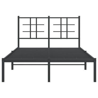 Giroletto con Testiera in Metallo Nero 120x190 cm | homemem39