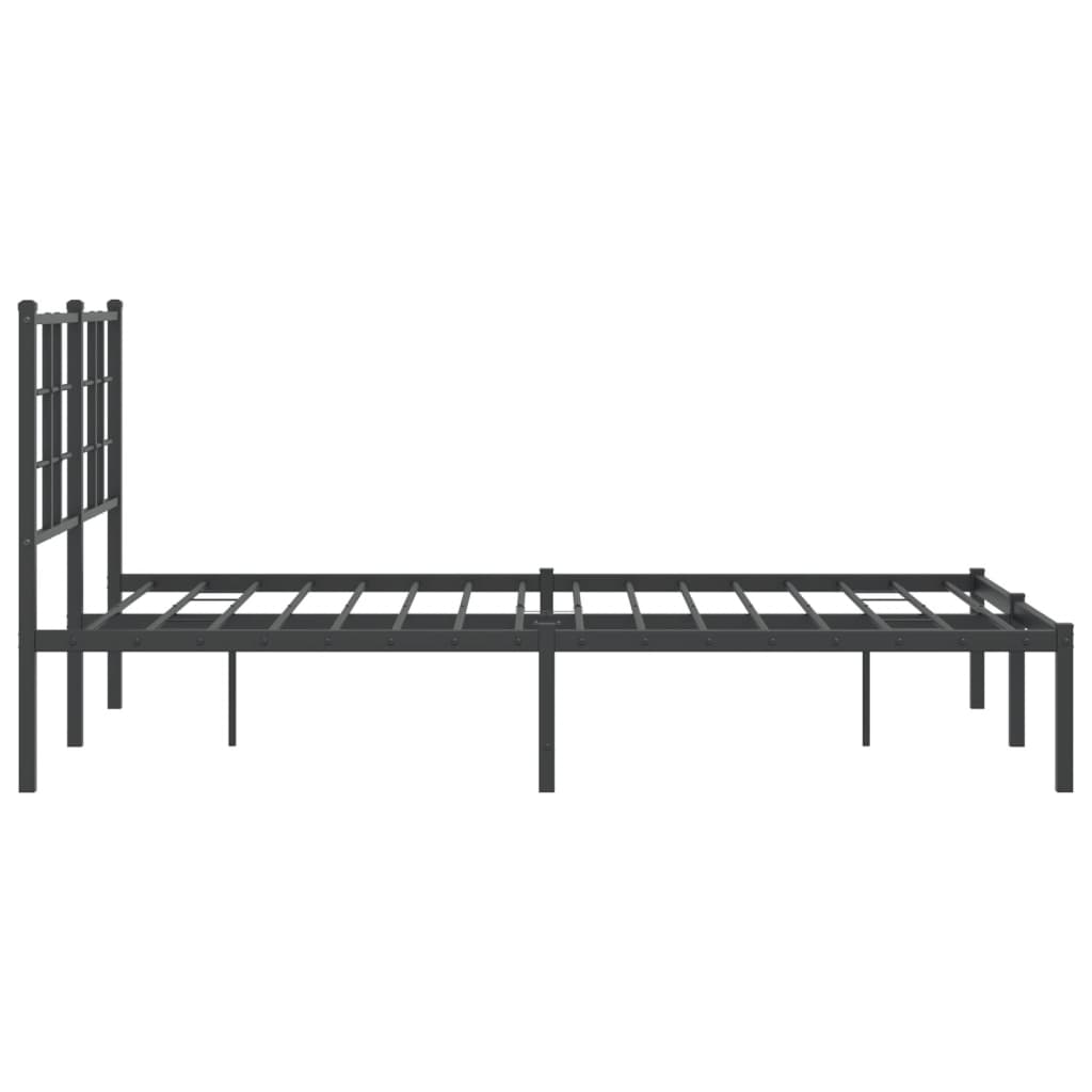Giroletto con Testiera in Metallo Nero 120x190 cm | homemem39