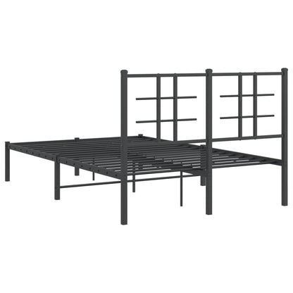Giroletto con Testiera in Metallo Nero 120x190 cm | homemem39