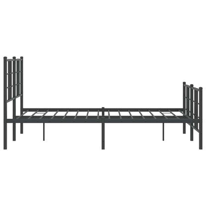 Giroletto con Testiera e Pediera Metallo Nero 120x190 cm | homemem39