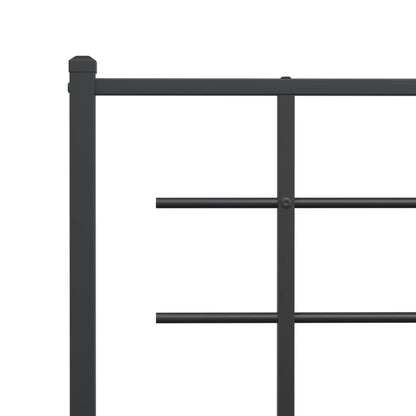 Giroletto con Testiera e Pediera Metallo Nero 183x213 cm | homemem39