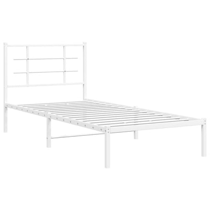 Giroletto con Testiera Metallo Bianco 90x200 cm | homemem39