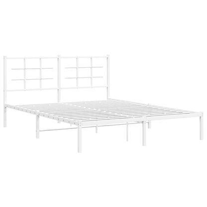 Giroletto con Testiera Metallo Bianco 150x200 cm | homemem39