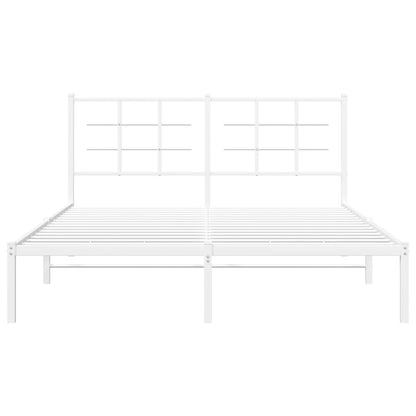 Giroletto con Testiera Metallo Bianco 150x200 cm | homemem39