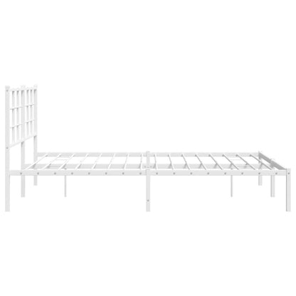 Giroletto con Testiera Metallo Bianco 150x200 cm | homemem39