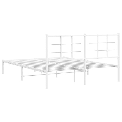 Giroletto con Testiera Metallo Bianco 150x200 cm | homemem39