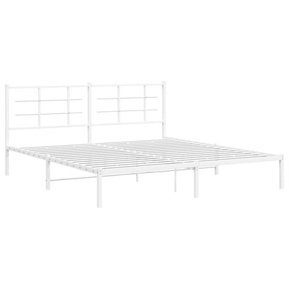 Giroletto con Testiera Metallo Bianco 180x200 cm | homemem39