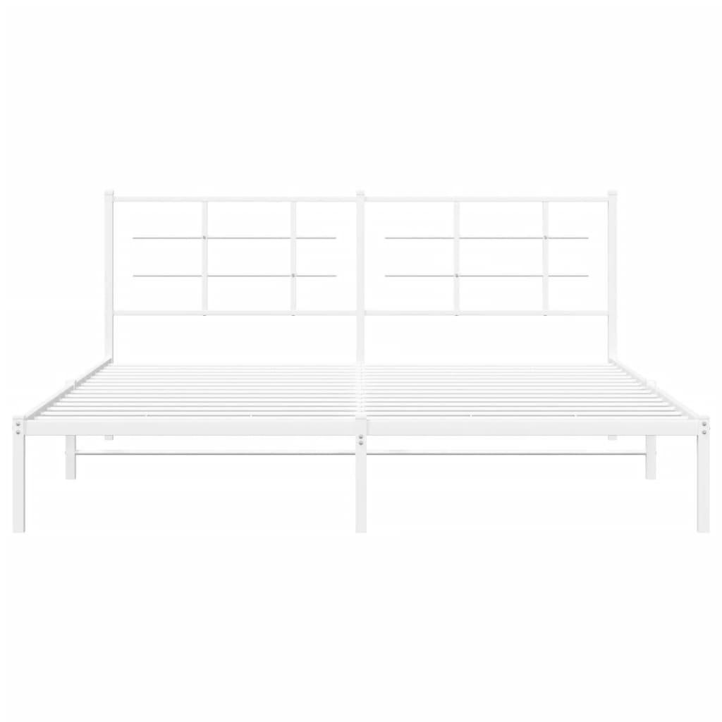 Giroletto con Testiera Metallo Bianco 180x200 cm | homemem39