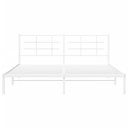 Giroletto con Testiera Metallo Bianco 180x200 cm | homemem39