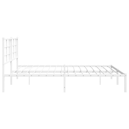 Giroletto con Testiera Metallo Bianco 180x200 cm | homemem39
