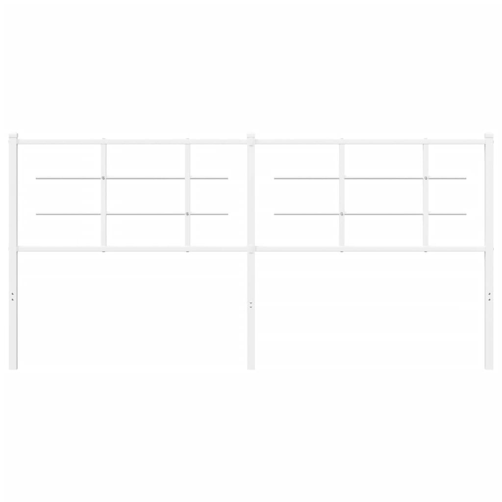 Testiera in Metallo Bianco 180 cm - homemem39
