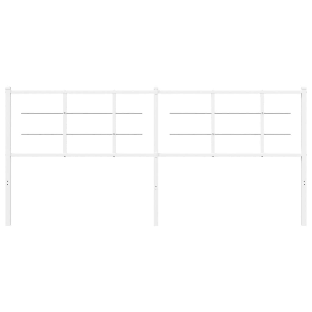 Testiera in Metallo Bianco 193 cm - homemem39