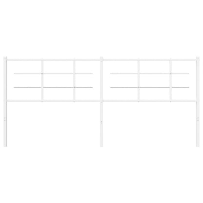 Testiera in Metallo Bianco 193 cm - homemem39