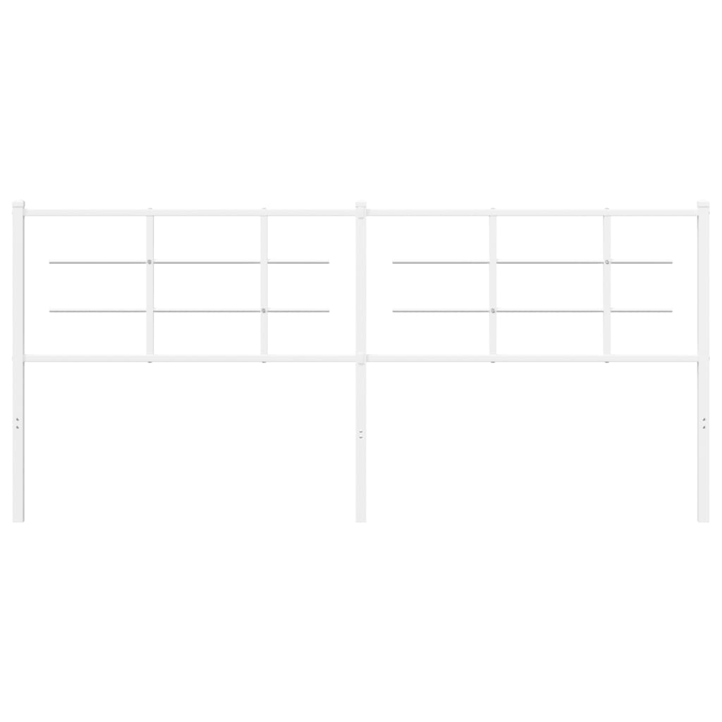 Testiera in Metallo Bianco 200 cm - homemem39