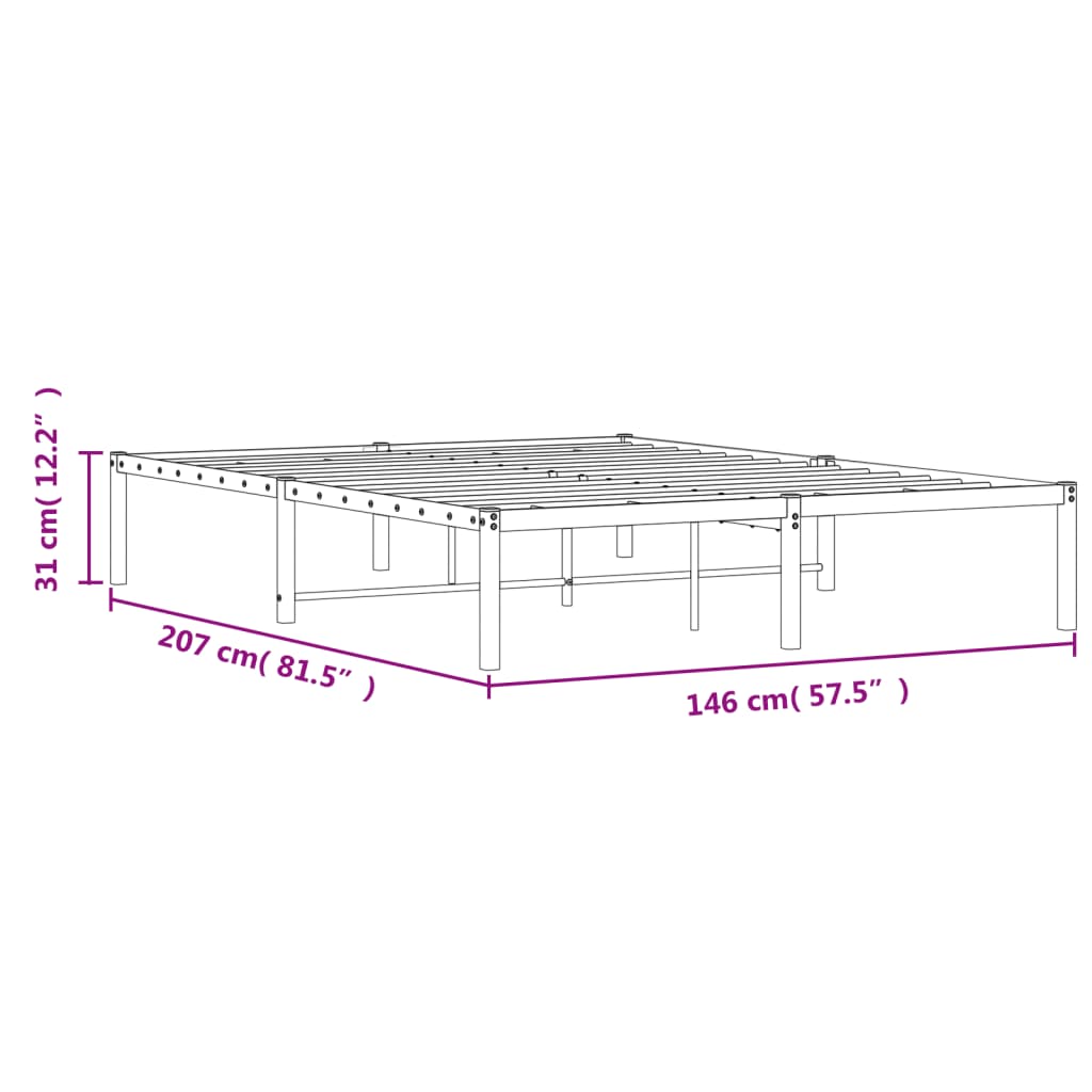 Giroletto in Metallo Nero 140x200 cm | homemem39