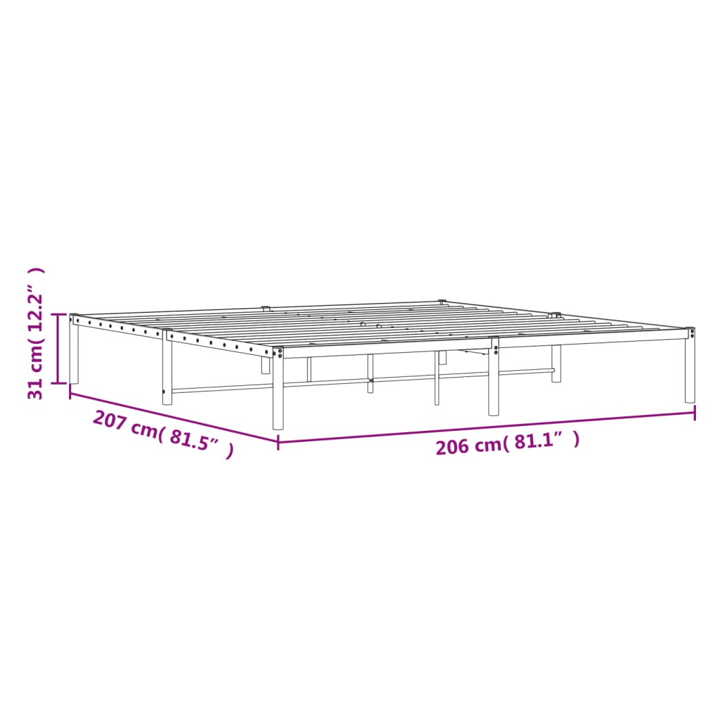 Giroletto in Metallo Nero 200x200 cm | homemem39