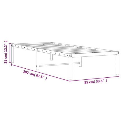 Giroletto in Metallo Bianco 80x200 cm