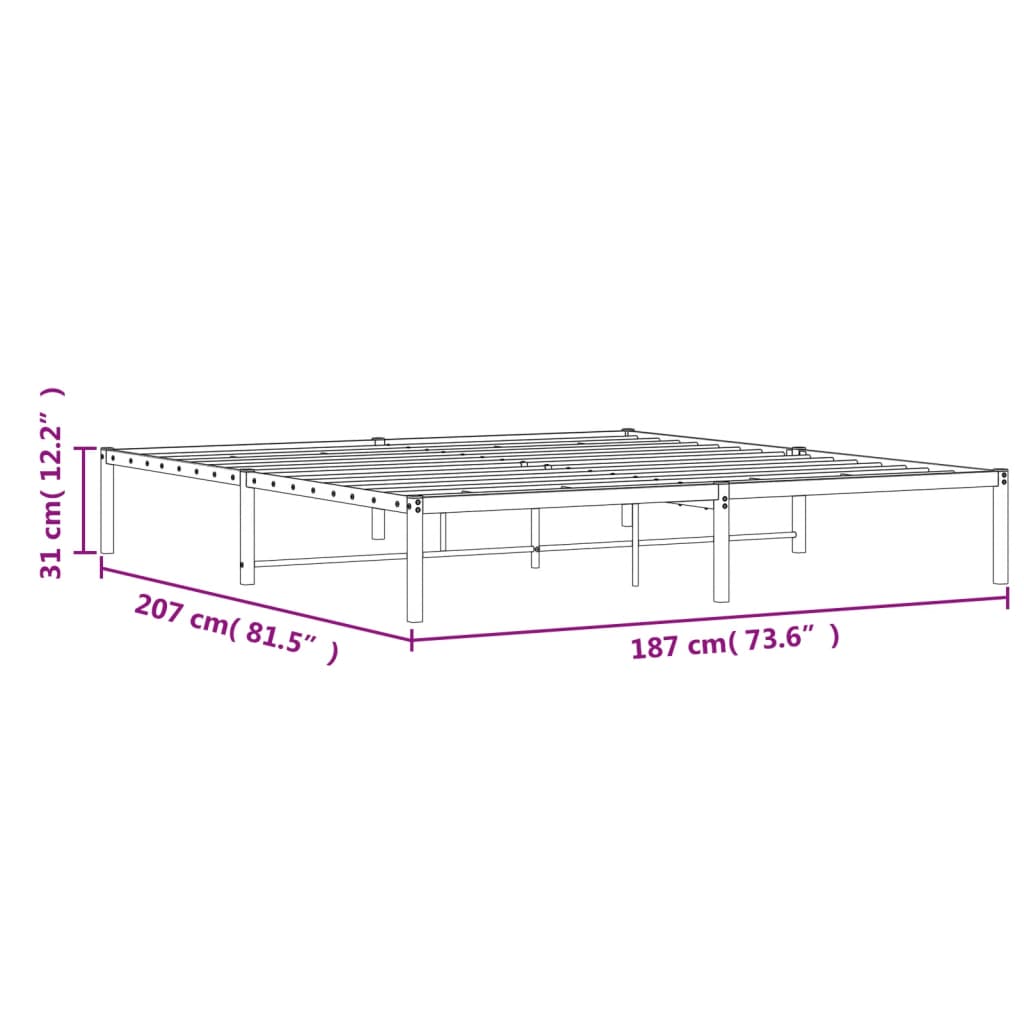 Giroletto Metallo Bianco 180x200 cm | homemem39