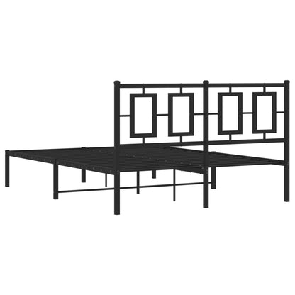 Giroletto con Testiera in Metallo Nero 135x190 cm