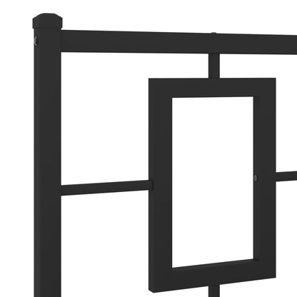 Giroletto con Testiera in Metallo Nero 140x190 cm