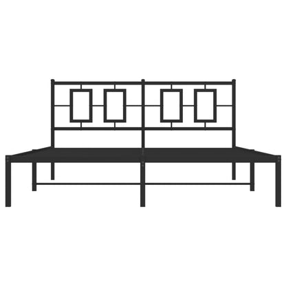 Giroletto con Testiera in Metallo Nero 150x200 cm - homemem39