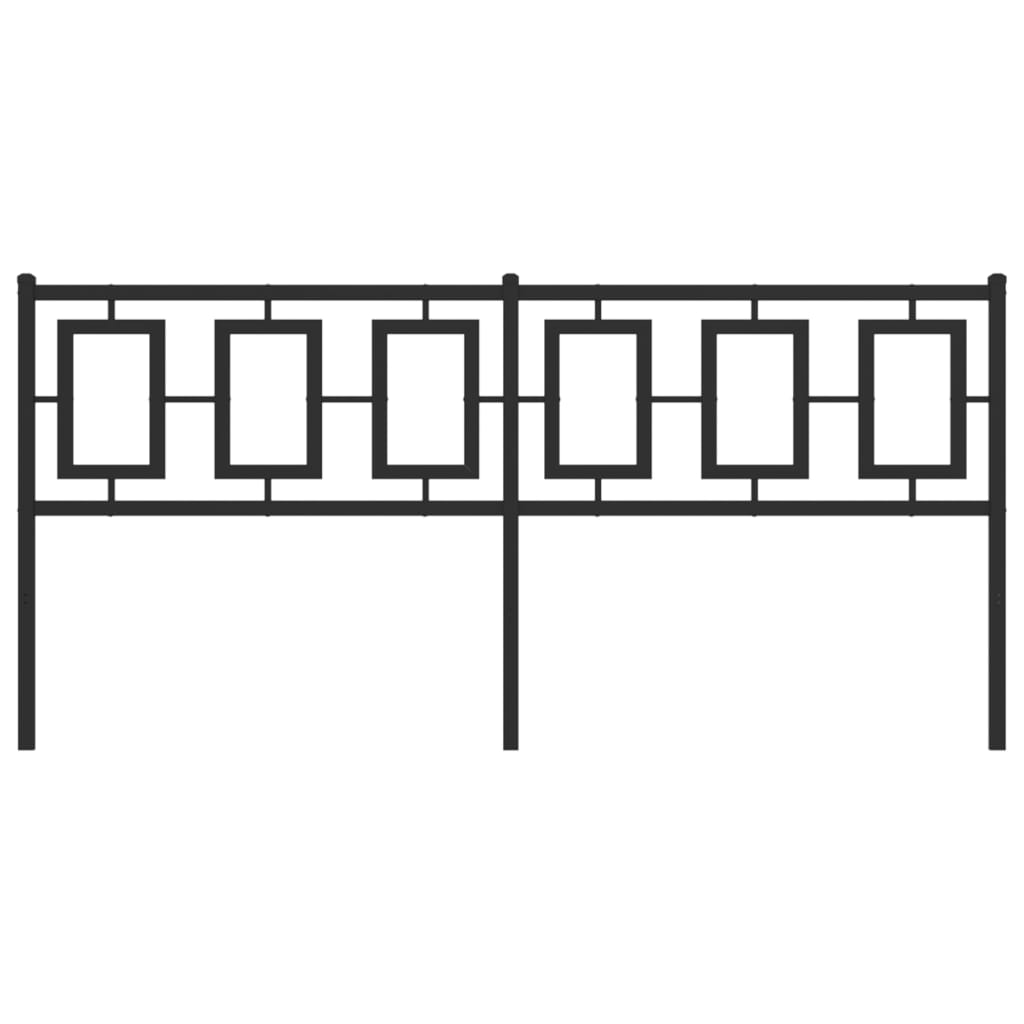 Testiera in Metallo Nero 180 cm - homemem39