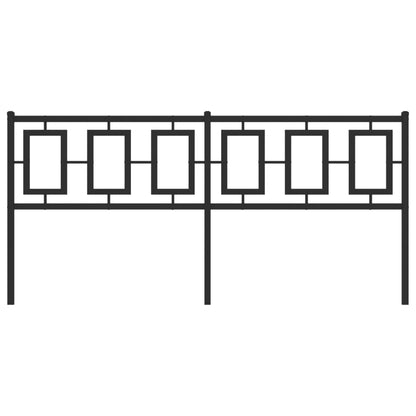 Testiera in Metallo Nero 180 cm - homemem39