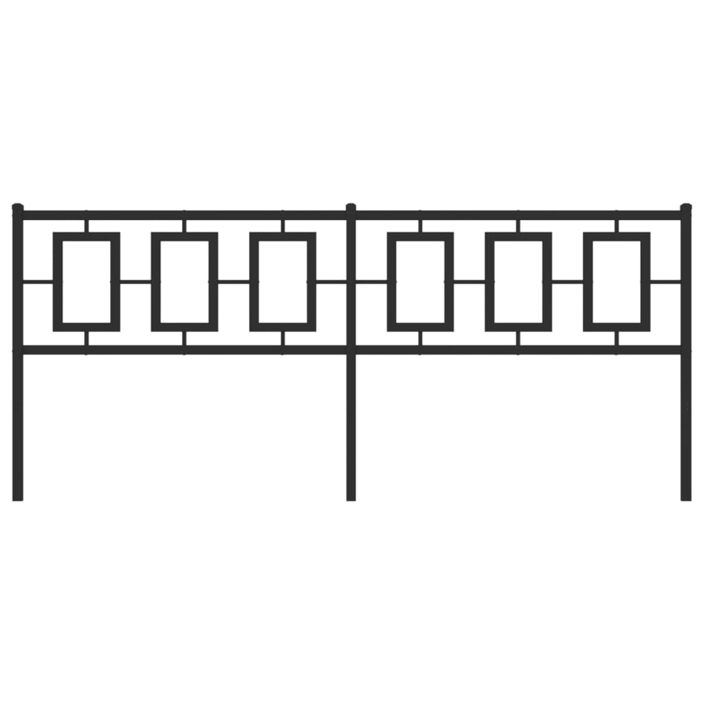 Testiera in Metallo Nero 193 cm - homemem39