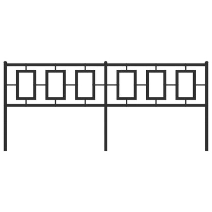 Testiera in Metallo Nero 200 cm - homemem39