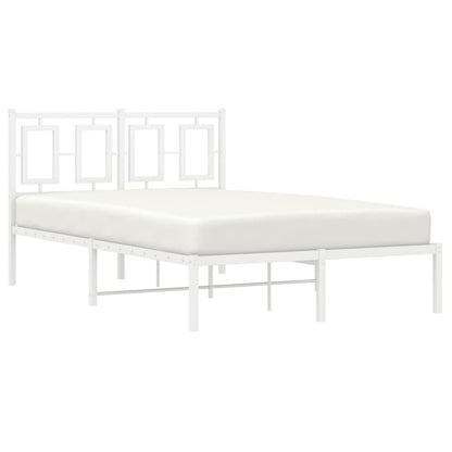 Giroletto con Testiera Metallo Bianco 120x190 cm