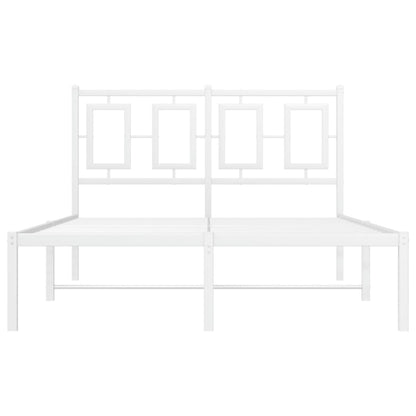 Giroletto con Testiera Metallo Bianco 120x190 cm