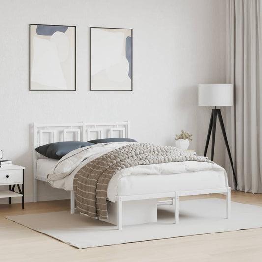 Giroletto con Testiera Metallo Bianco 120x190 cm | homemem39