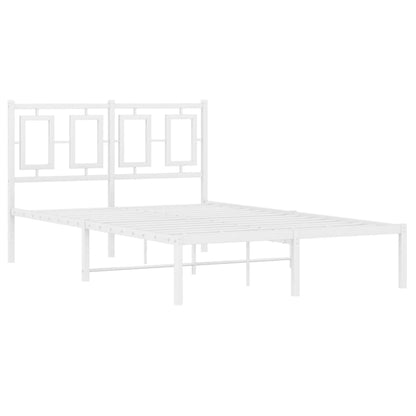 Giroletto con Testiera in Metallo Bianco 120x200 cm | homemem39