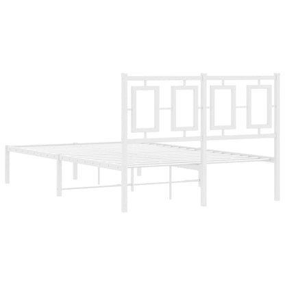 Giroletto con Testiera in Metallo Bianco 120x200 cm | homemem39