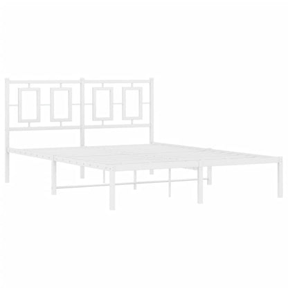 Giroletto con Testiera Metallo Bianco 135x190 cm | homemem39