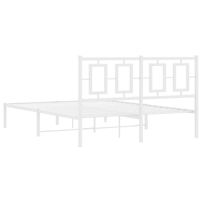 Giroletto con Testiera Metallo Bianco 140x190 cm