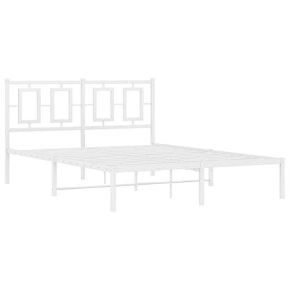Giroletto con Testiera Metallo Bianco 140x200 cm