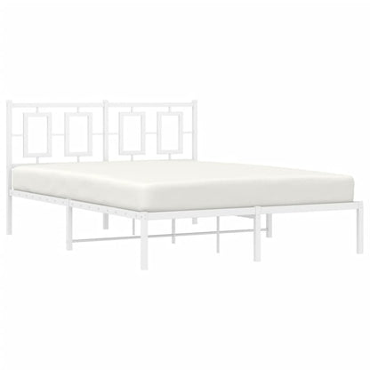 Giroletto con Testiera Metallo Bianco 140x200 cm