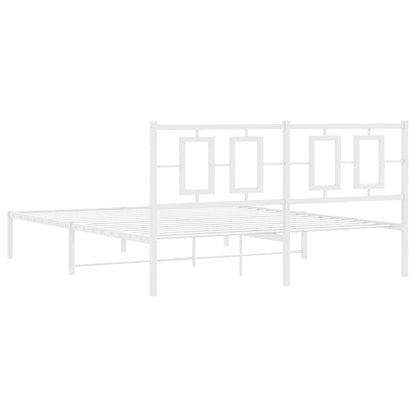 Giroletto con Testiera Metallo Bianco 150x200 cm
