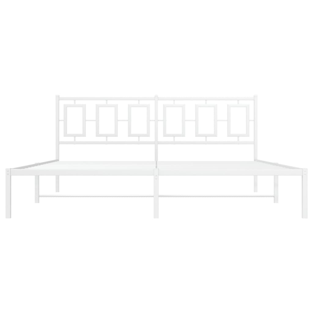 Giroletto con Testiera Metallo Bianco 183x213 cm | homemem39