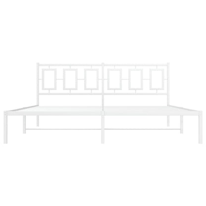 Giroletto con Testiera Metallo Bianco 183x213 cm | homemem39