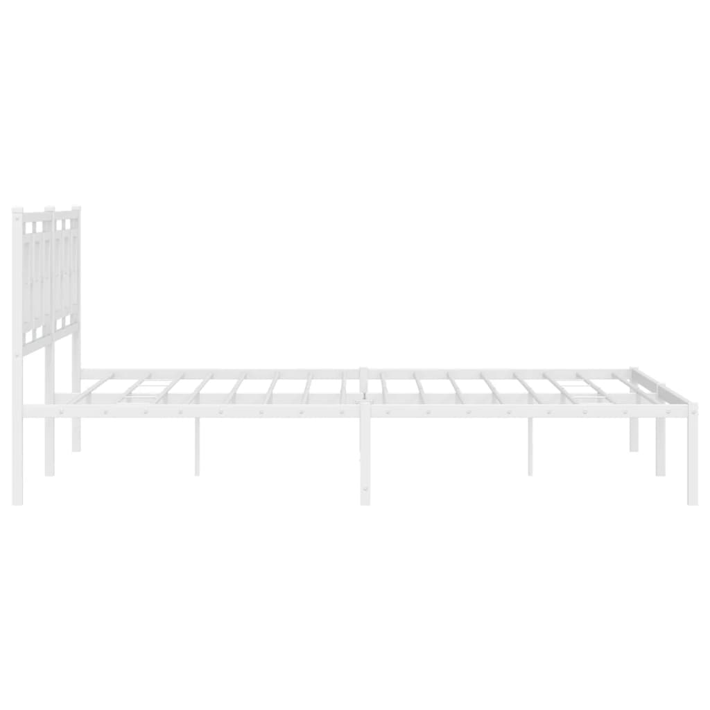 Giroletto con Testiera Metallo Bianco 183x213 cm | homemem39